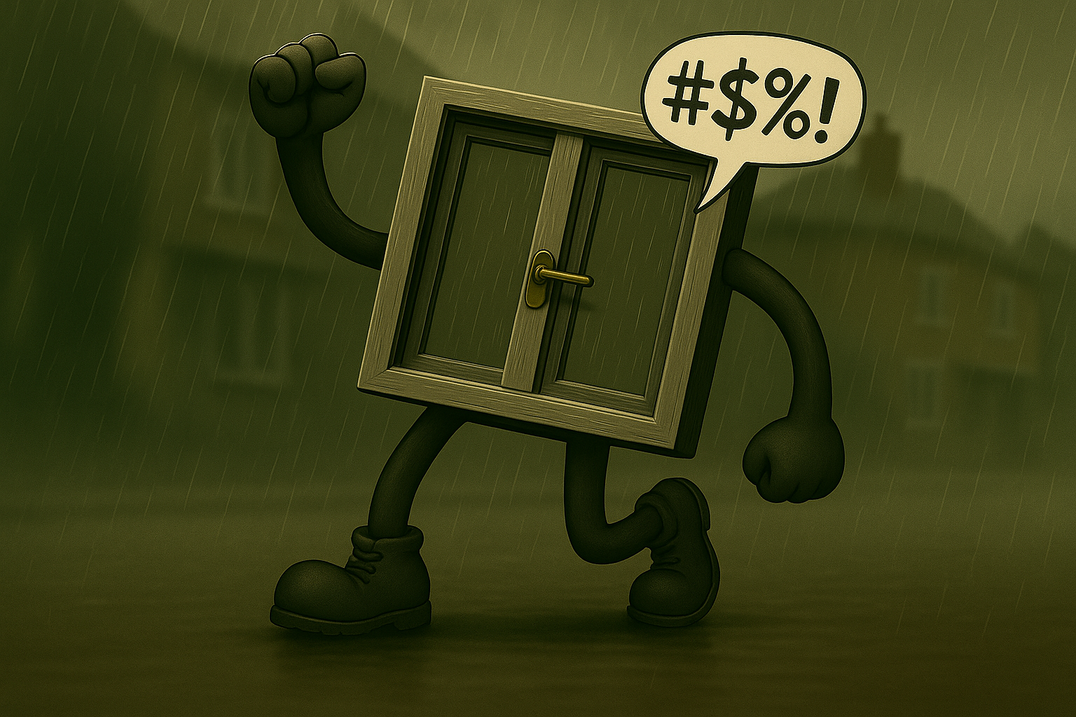 angry aluminium window